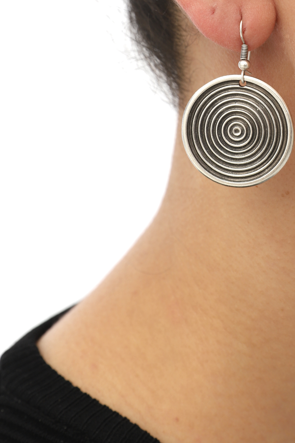 Mystic Spiral Silver Plated Earring