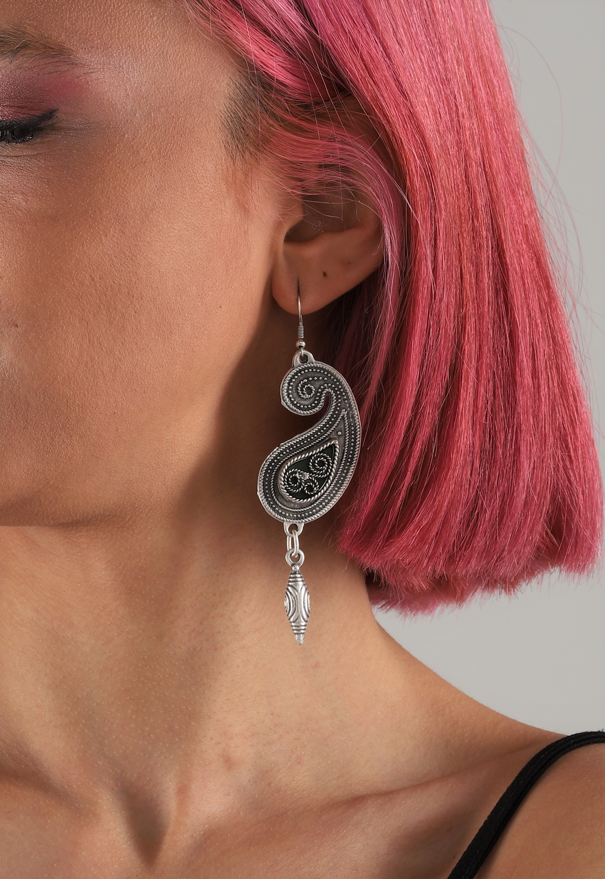 Antique Silvertone Women Earrings