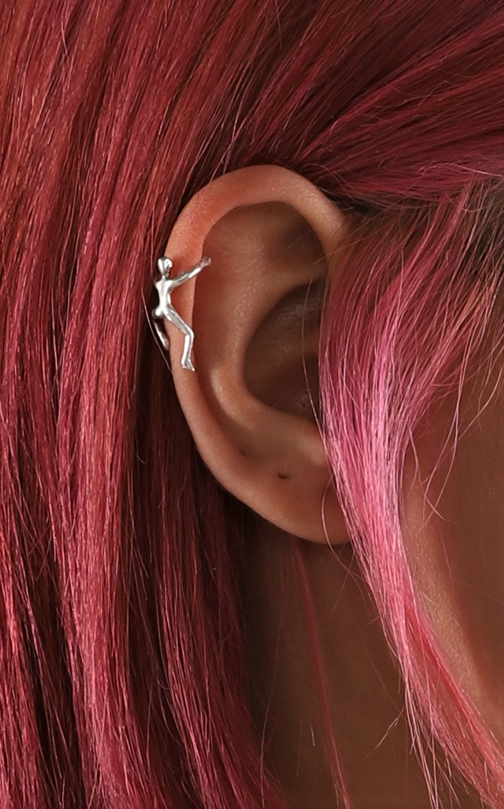 Silvertone ear cuff