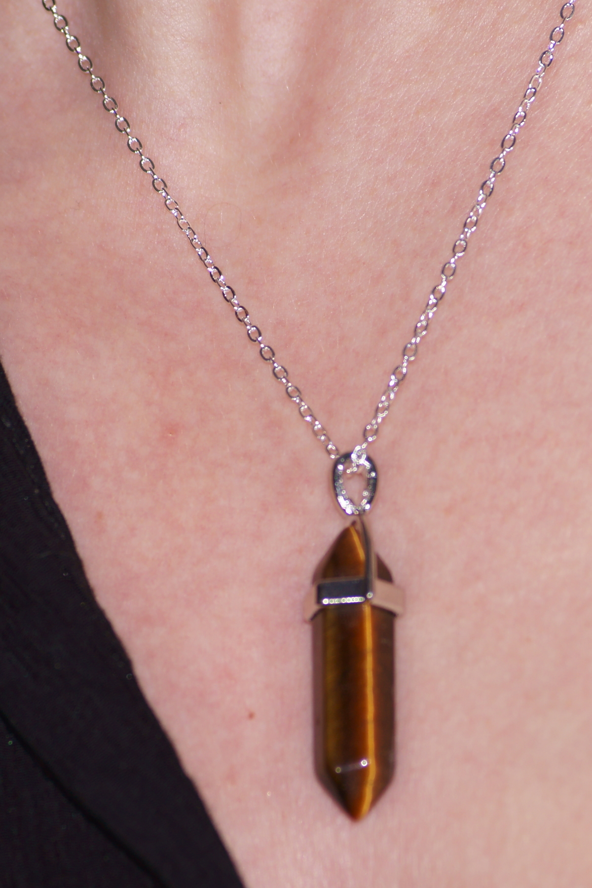 Tiger Eye Natural Stone Necklace